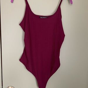 Athleta Ribbed Bodysuit Sz Med